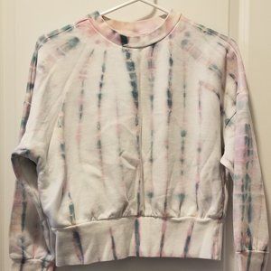 LIKE NEW Women's XS Old Navy Cropped Tie Dye Sweatshirt & Jogger Sweatpants Set